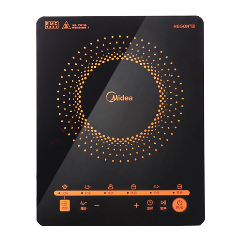 美的 C21-RT2171 多功能大功率 触控黑晶面板 智能暂停 4D防水电磁炉(无配汤炒) 黑色(单位:台)