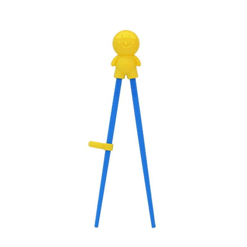 思利满Sillymann 儿童宝宝餐具家用筷子 幼儿三阶段训练筷 蓝色 铂金硅胶