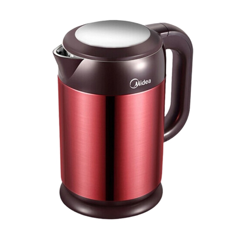 美的(Midea)1.7L大容量304不锈钢双层防烫快速沸腾电热水壶 HJ1708a