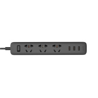 小米(mi)插线板含3口USB2A快充版多功能插排多孔接线板家用安全插线板