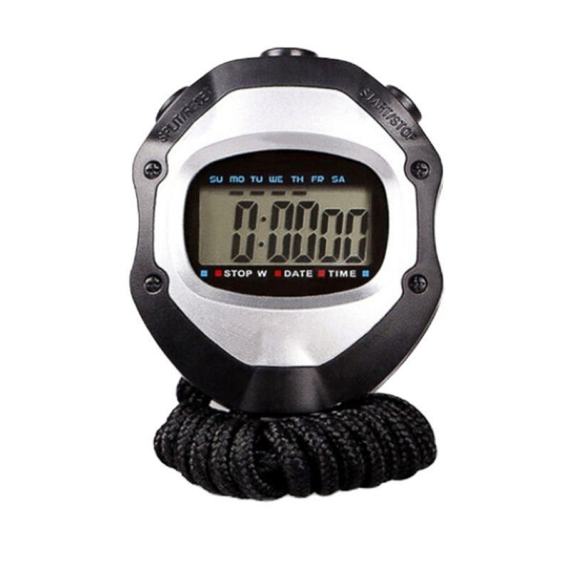 虎阁秒表计时器 学生 跑步秒表 运动手表 体育跑步田径训练跑表教练 2道