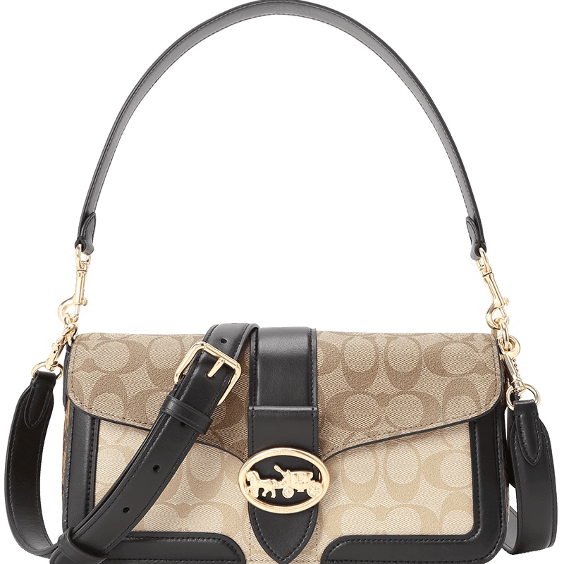 COACH 蔻驰 F 女士斜挎包 通勤肩背包 织物拼皮5509