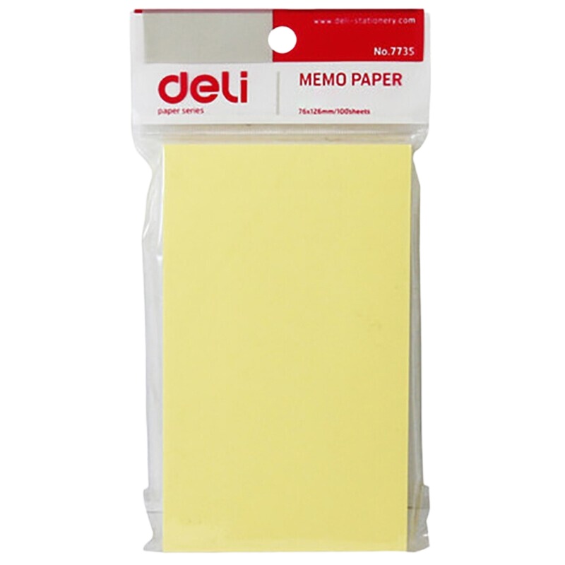 得力(deli) 7735记事贴便利贴标签纸(76*126mm) 12本/盒 单盒装