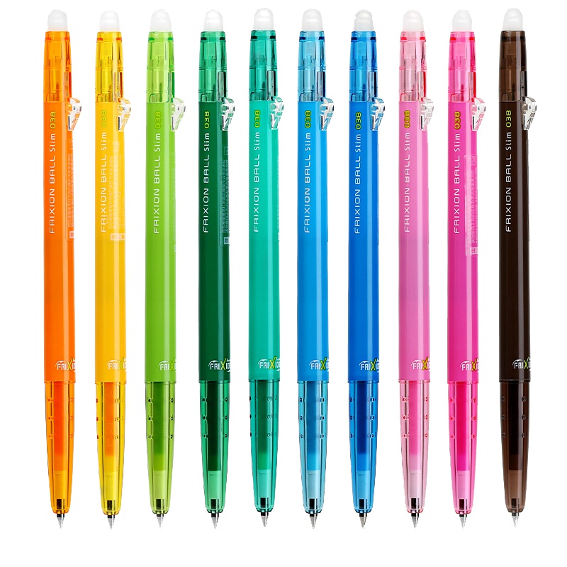 百乐(PILOT) 日本百乐按动可擦笔LFBS-18UF彩色中性笔办公学生水笔0.38mm多色可选 10支装