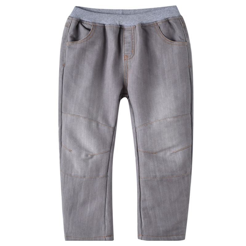 铅笔俱乐部童装2019冬季新款男童复古保暖长裤中大童牛仔裤