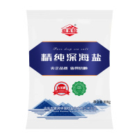 迎客松 未加碘精纯深海盐300g*4袋 【不添加抗结剂】不加碘海盐食用盐细盐