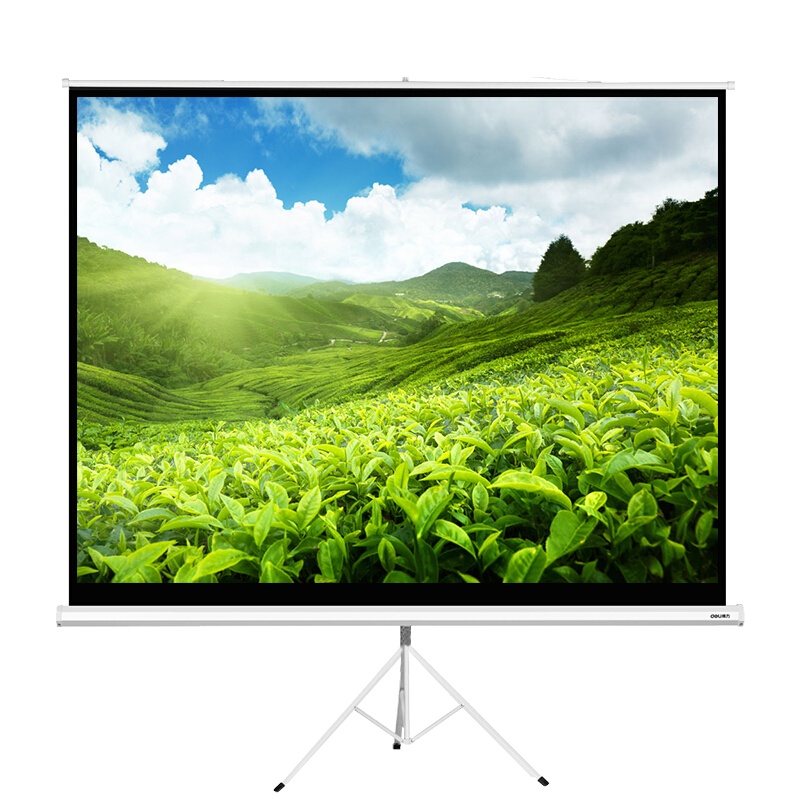 得力(deli) 50494 支架投影幕 120英寸4:3 (单位:副) 白色