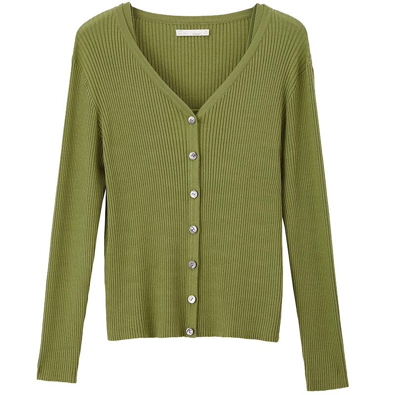 茵曼梨涡复古文艺夏加尔毛衣两件套小吊带开衫女牛油果绿针织套装