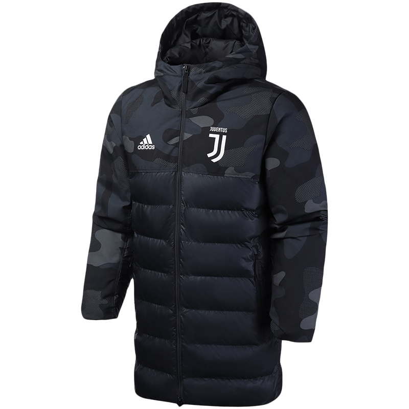 阿迪达斯男服棉服尤文图斯足球保暖休闲运动服DX9202