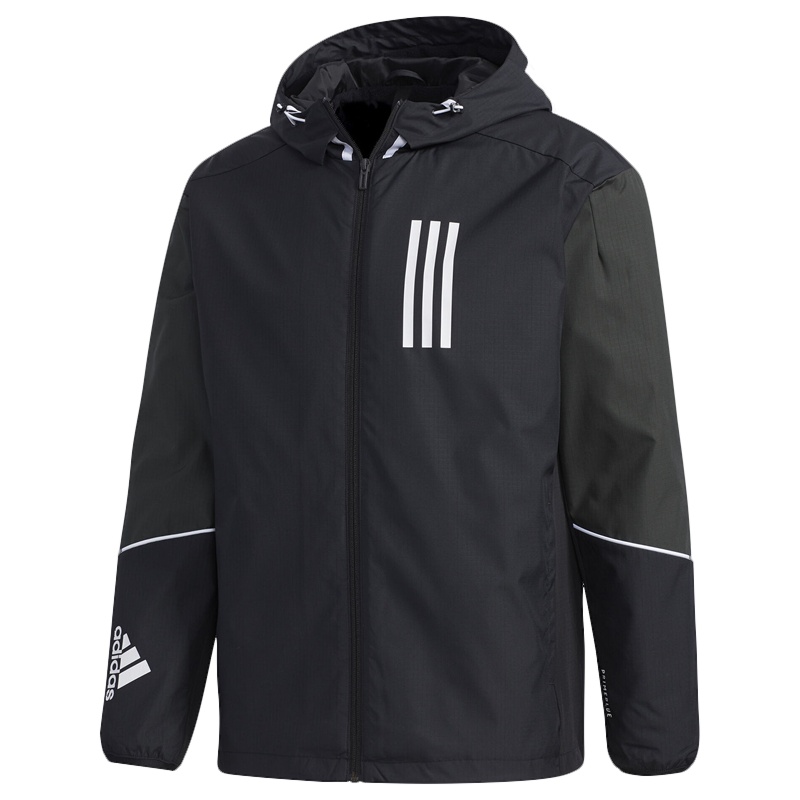 阿迪达斯防风衣男W.N.D梭织加绒夹克GF4023