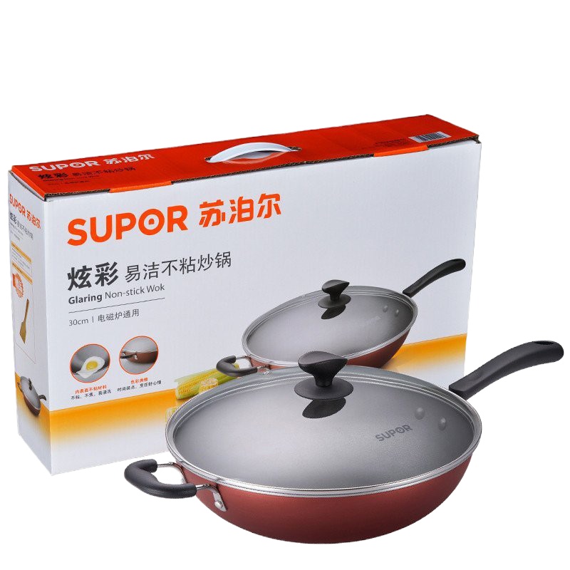 苏泊尔/SUPOR NC32F4炒锅不粘锅少油烟锅具平底正品电磁炉通用
