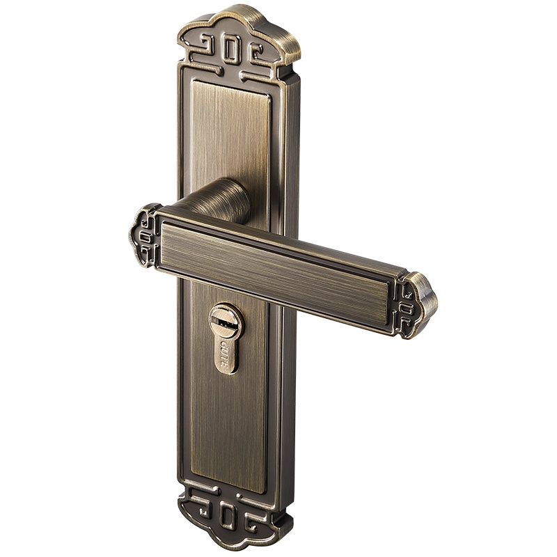 固特GUTE 中式复古室内门锁卧室房门锁房间实木门锁具门把手(适合门厚35-45mm) 7A919