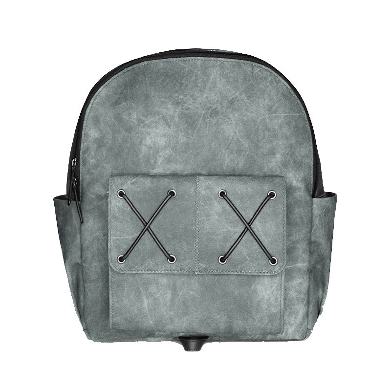 范克(VENQUE)Cross the street潮流街头手工防水双肩包 深灰色 随单寄送HELLOKITTY限量款保