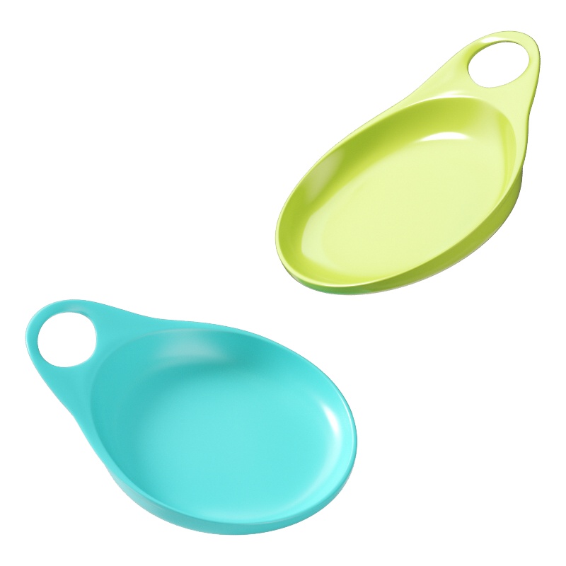 BROTHER MAX麦斯兄弟婴幼儿餐具餐盘儿童宝宝装零食辅食餐具易握盘碟子防摔蓝绿