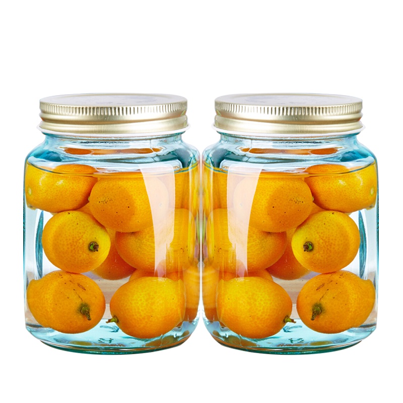 Scybe喜碧 莫格玻璃密封罐500ml加厚储物罐带盖果酱瓶腌菜罐柠檬蜂蜜瓶 两只装