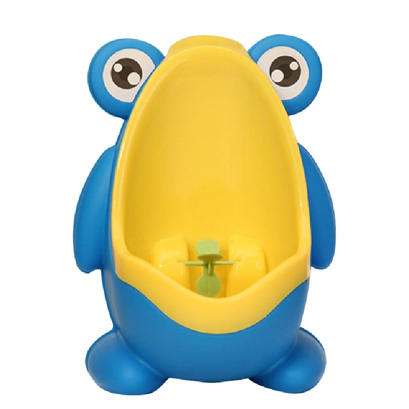 DuDi/青蛙嘟迪 母婴幼儿童宝宝小便器男孩挂墙式小便池小孩尿盆儿童站立式便斗尿壶男童尿斗 拼接蓝色
