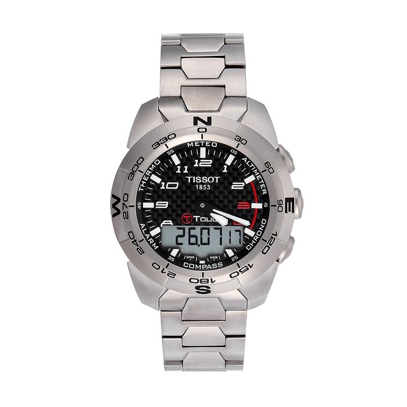 [低至5折]天梭(TISSOT)瑞士手表腾智系列触屏夜光指针多功能运动时尚男士石英表T013.420.44.202.00