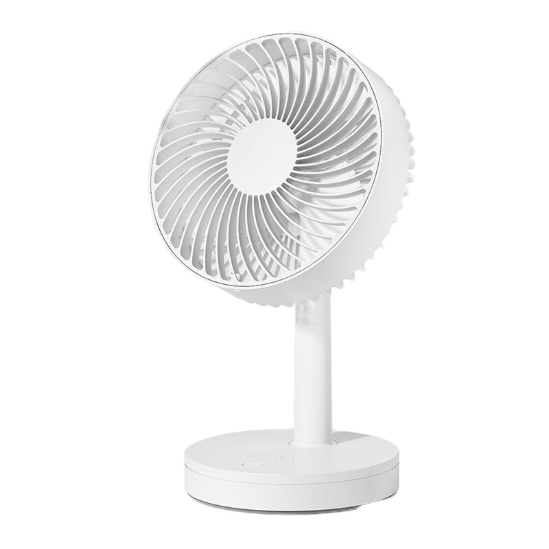 志高电风扇充电USB静音学生宿舍迷你便携办公桌教室家用小型台扇 白色