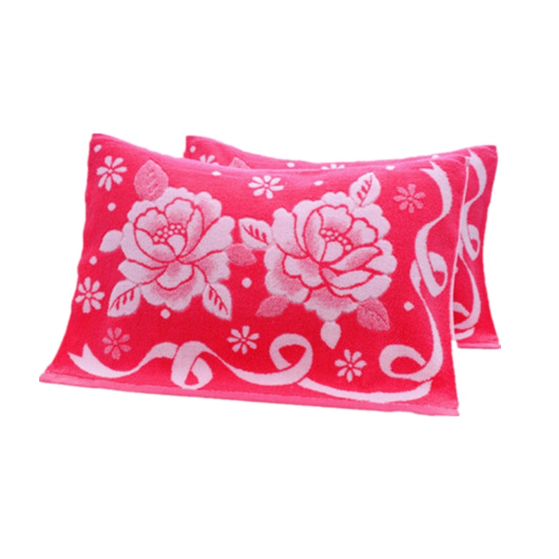 洁玉雅枕巾一对装纯棉枕头巾单人全棉高档毛巾情侣欧式成人枕套