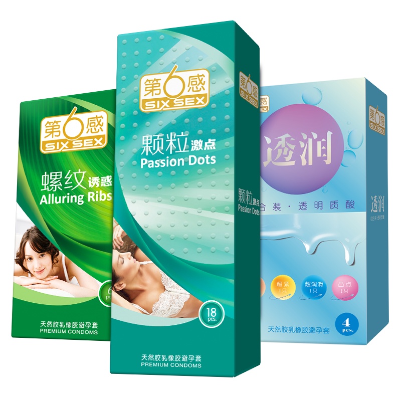 第六感 避孕套 带刺 情趣大颗粒螺纹 安全套超薄 成人计生性用品 28只大颗粒避孕套byt情趣用品