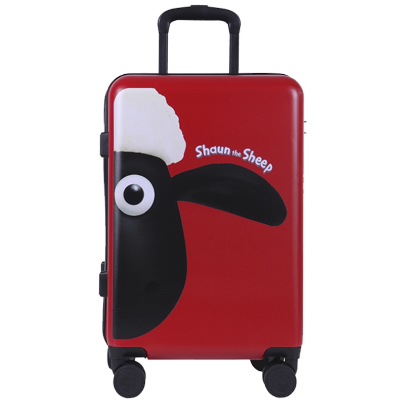 小羊肖恩 拉杆箱20英寸儿童行李箱 学生拉杆箱登机箱万向轮旅行箱红色 SC8108-20A