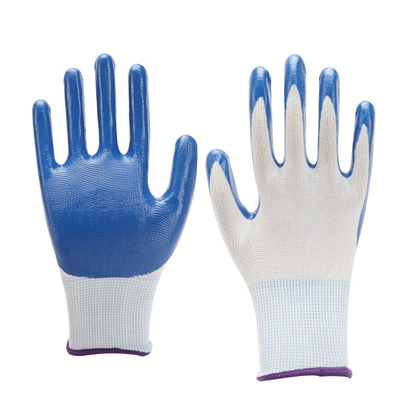 凯圣蓝 丁腈尼龙涂胶手套