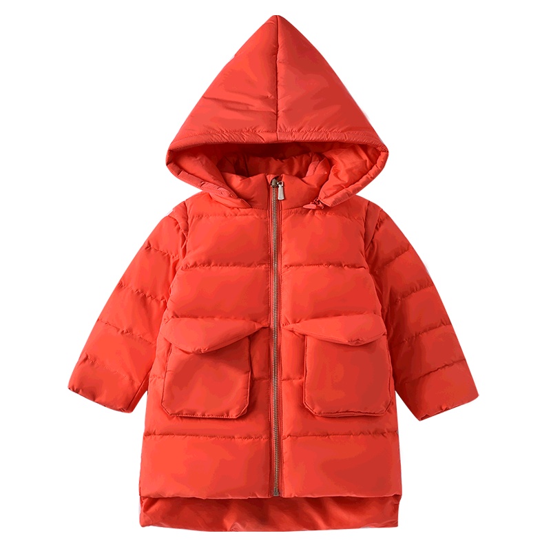 铅笔俱乐部童装2019冬季新款女童可爱连帽羽绒服小童宝宝羽绒外套