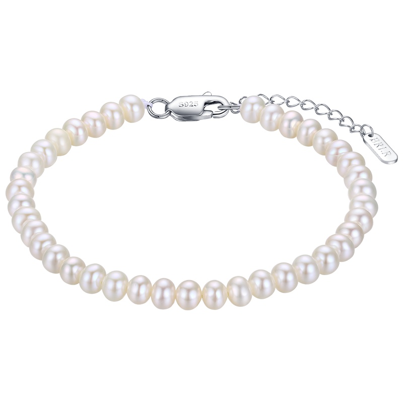 佰色传情淡水珍珠手链女ins简约百搭纯银扣可调节长度