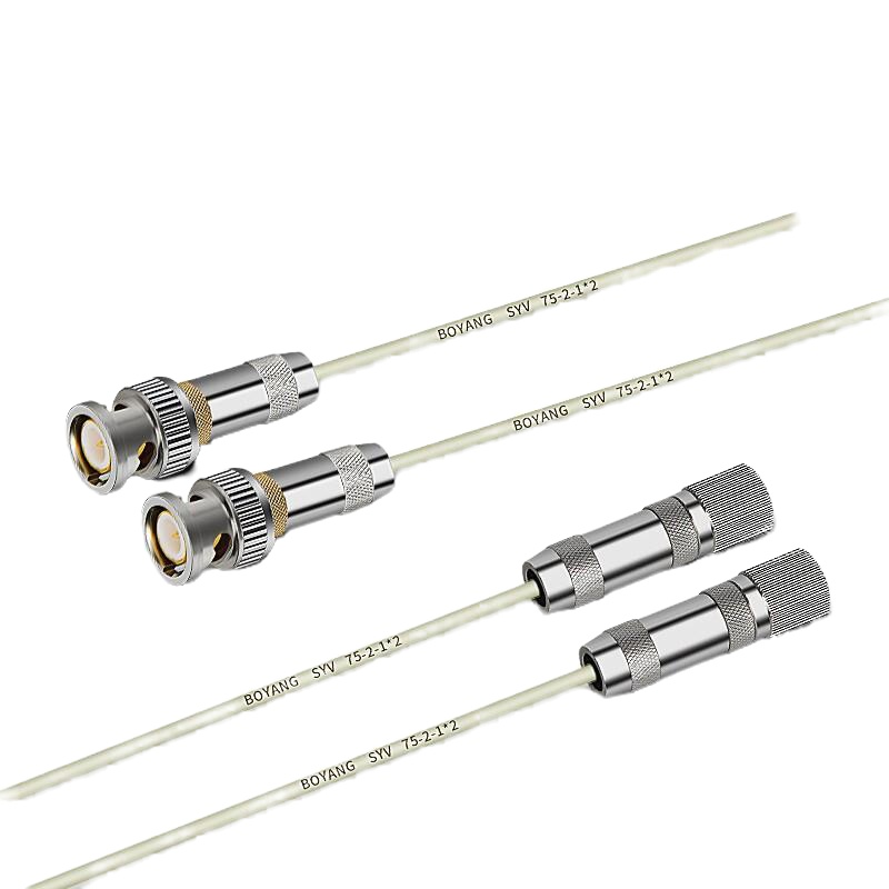 博扬 2M跳线BNC-L9 2M兆E1接头成品跳线 syv75-2-1同轴电缆DDF转接跳线 2芯 10米