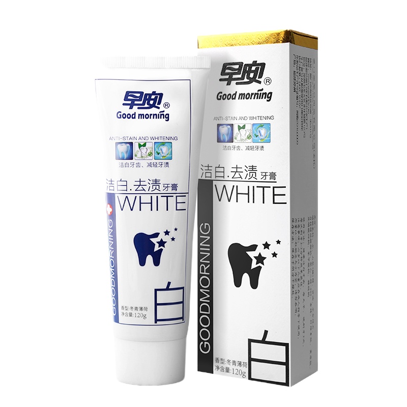 ZHMD早安洁白去渍牙膏120g