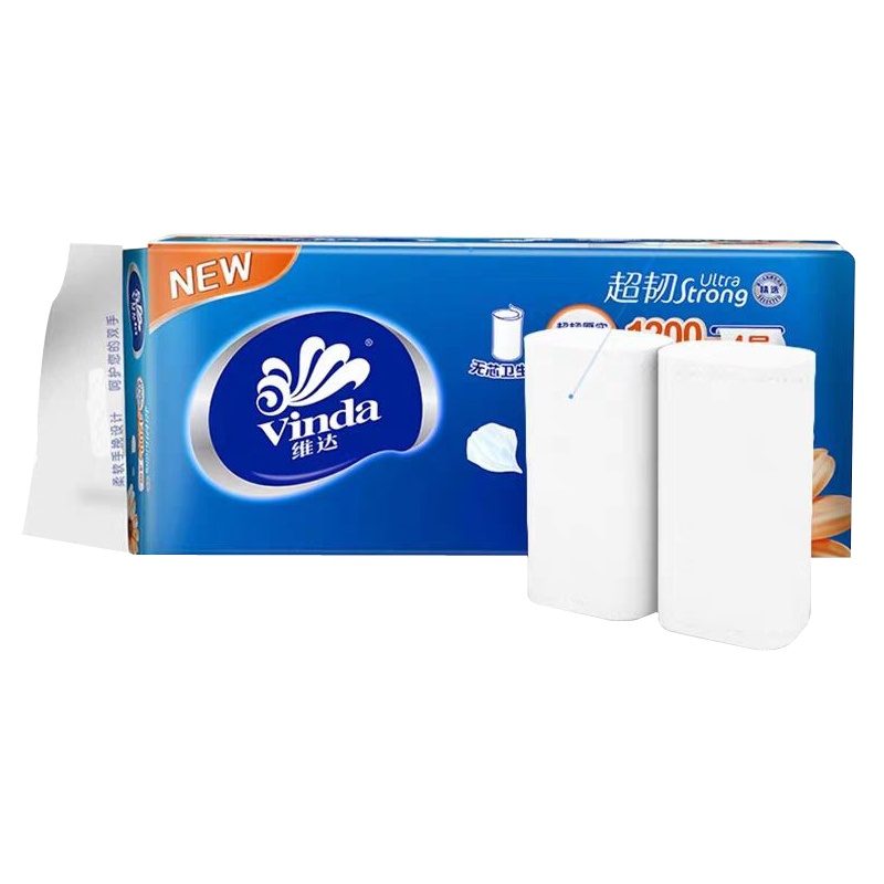 维达（Vinda）无芯卷纸卫生纸可湿水纸巾手纸厕纸超韧厚实4层780克1提实惠装