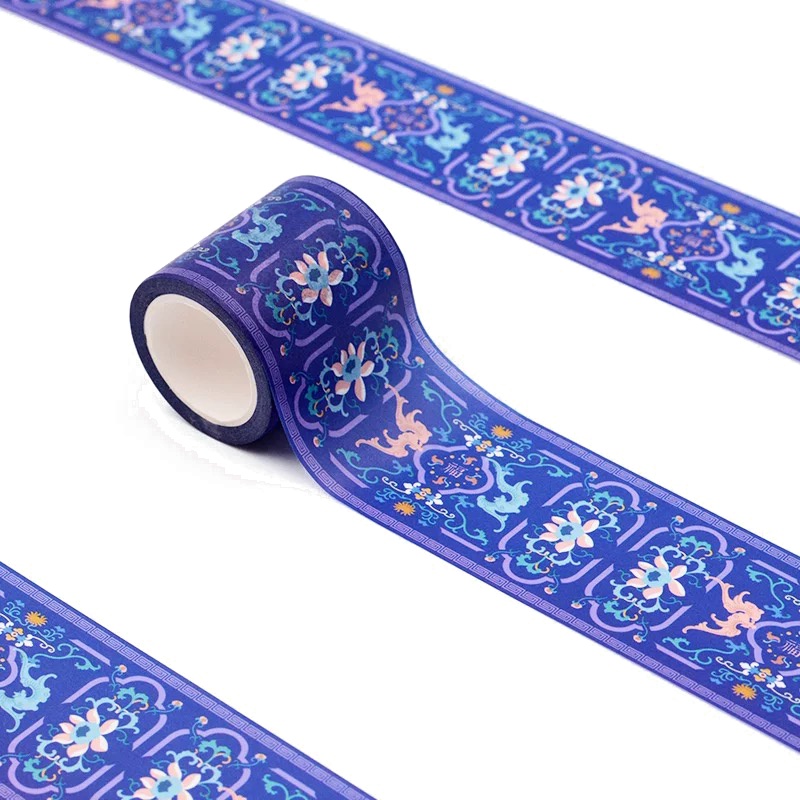 国家宝藏 文创礼物红彩蓝彩 宽胶带手帐- 礼物