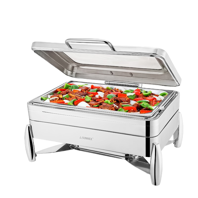 自助餐炉8.5L双格陶瓷盆电加热款