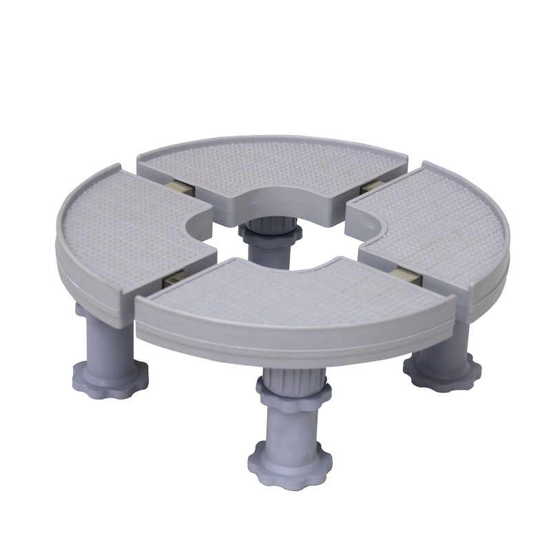 家家尤圆形空调底座椭圆海尔美的格力立地式空调柜机垫高架子2匹3匹可承重70kg自由伸缩尺寸pp塑料置物架通用冰箱托架