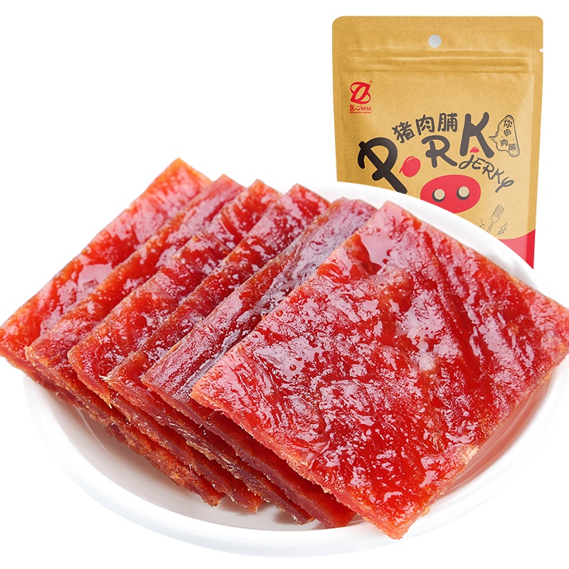 [真心 猪肉脯90g*3]靖江猪肉脯网红零食小吃散装肉干休闲食品整箱大礼包