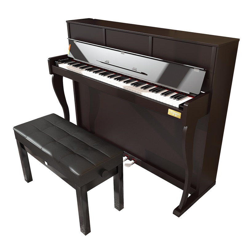 莫森(MOSEN)智能立式电钢琴MS-288G 数码钢琴88键重锤三踏板 专业演奏电子琴钢琴+原装配套配件(木纹棕色)