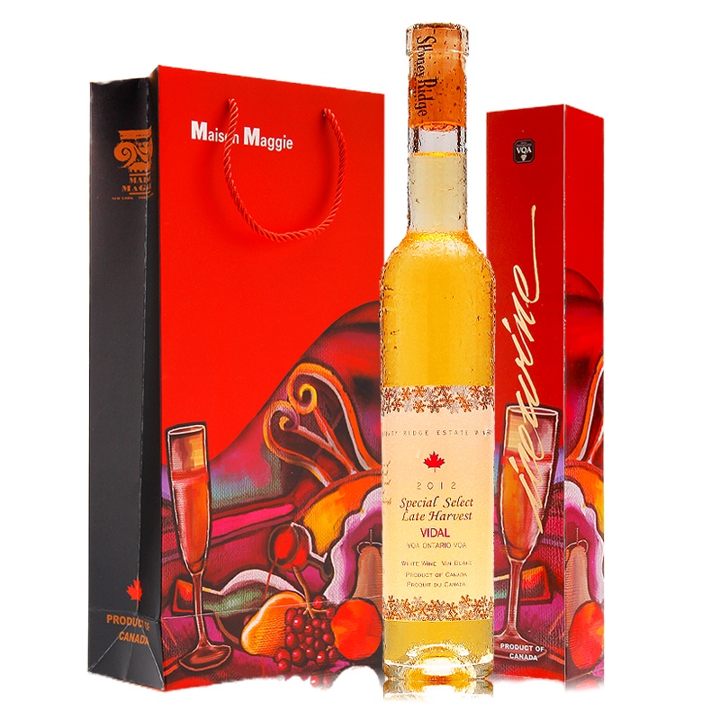 加拿大冰酒庄园原瓶进口史东妮晚收维达尔甜白葡萄酒 VQA 红酒礼盒装