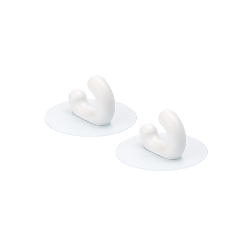 茶花挂钩粘胶贴墙壁厨房强力承重免打孔无痕吸盘衣服壁挂门后粘钩字母款[4个装]