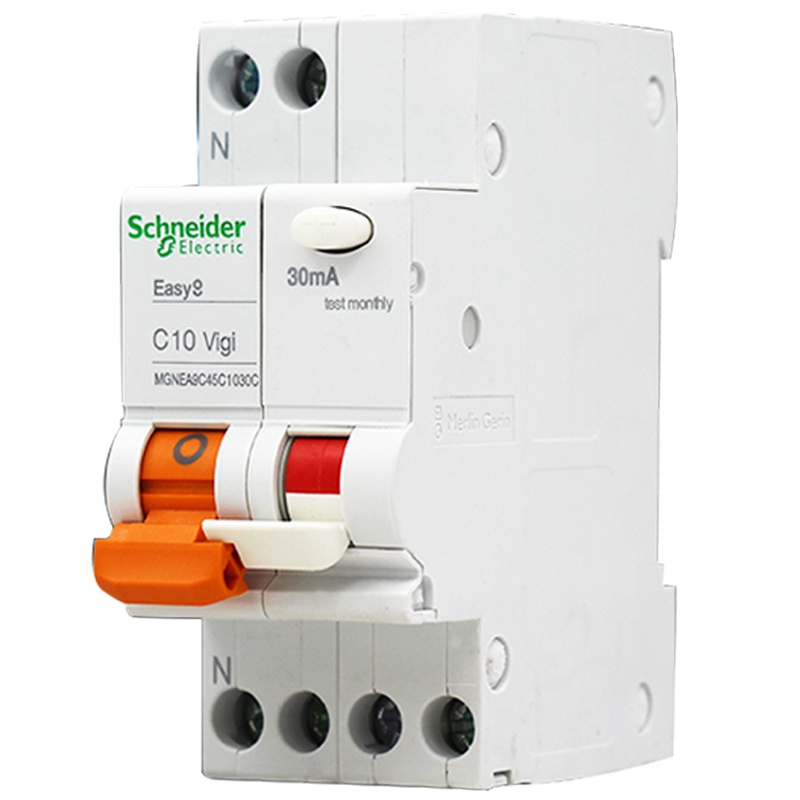 施耐德电气（Schneider Electric）漏电保护器 E9系列1P+N双进双出 DPN10A带漏保空气开关