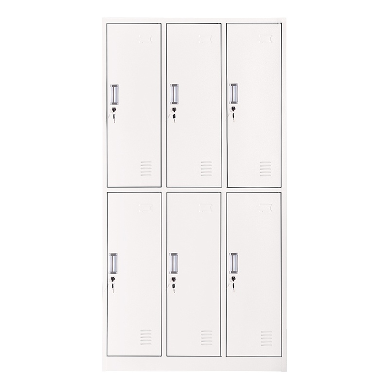 正斌钢制办公文件柜铁皮柜矮柜资料密码带锁凭证档案员工储物更衣柜子六门更衣柜