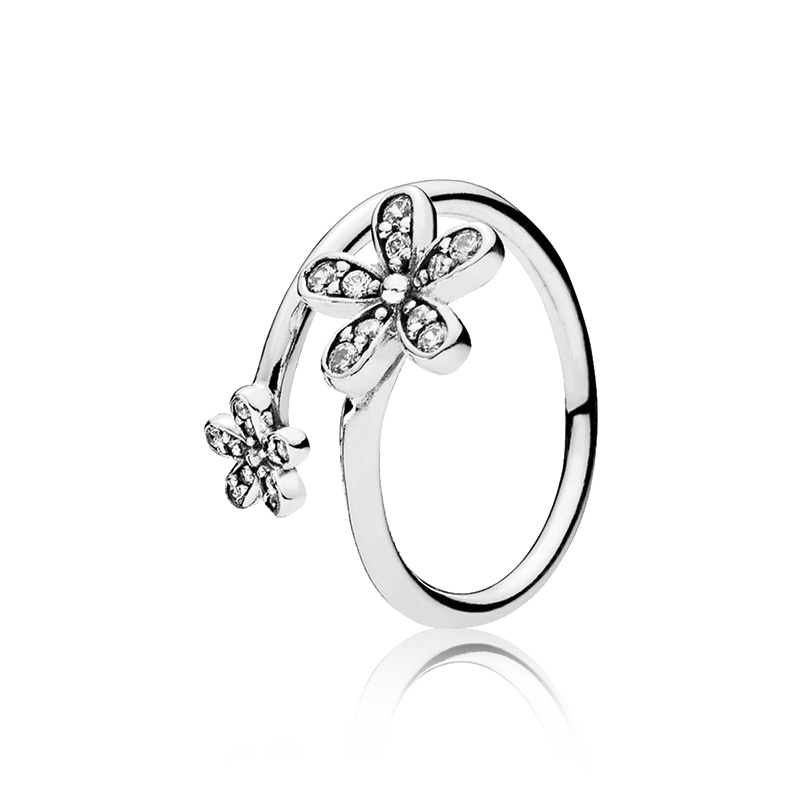 PANDORA 潘多拉 女士炫目雏菊925银戒指 191038CZ
