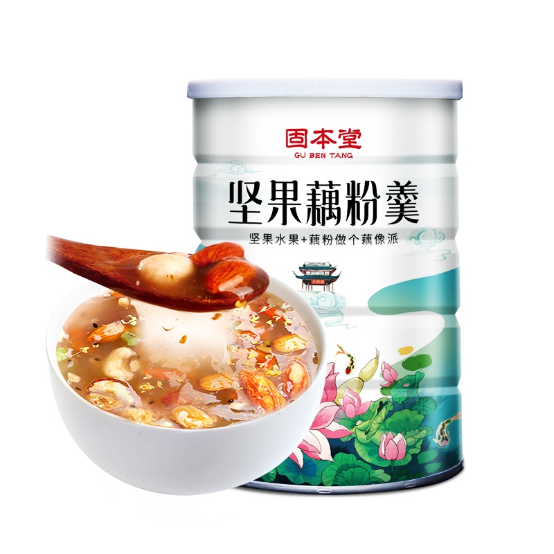 固本堂藕粉坚果羹纯藕粉早餐冲饮营养代餐养饱腹食品胃官方旗舰店