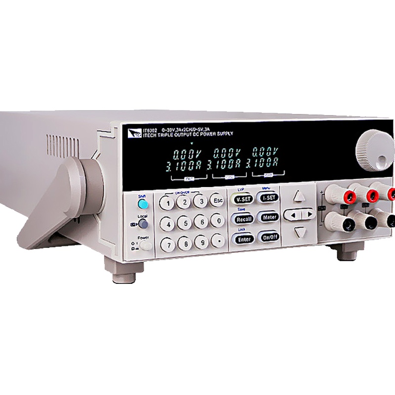 IT6302 多路直流稳压电源 电压:0-30V,0-5V 电流:0-3A P