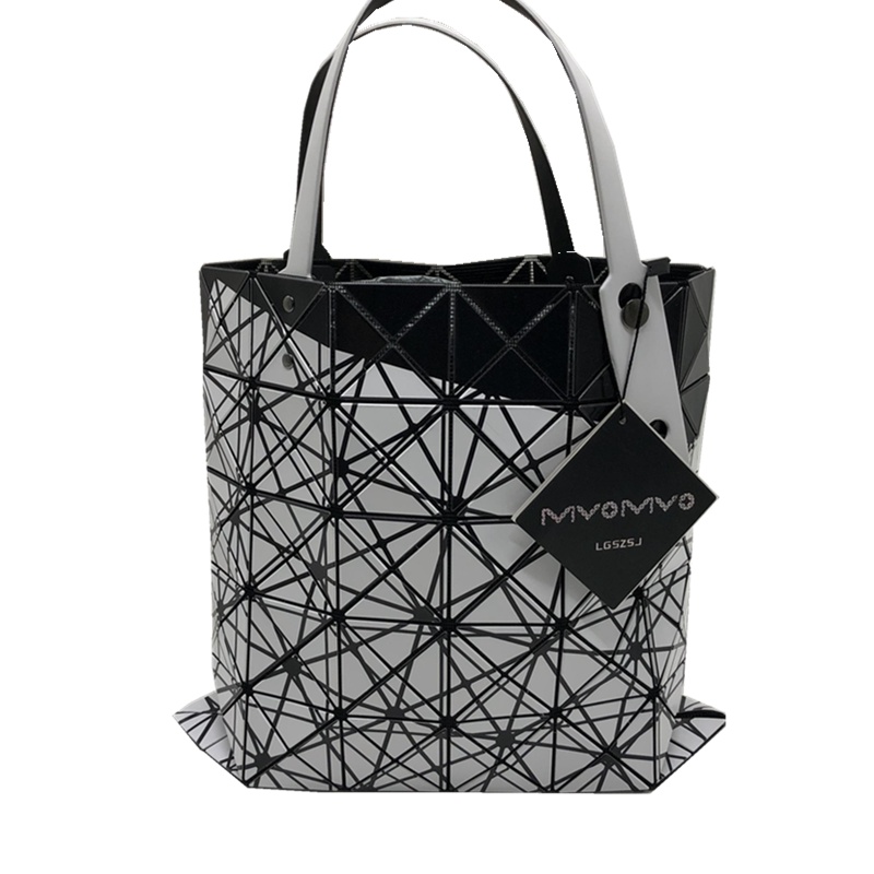 菱格三宅世家(MVO MVO LGSZSJ)新款女包六格涂鸦几何菱格包折叠包单肩手提包