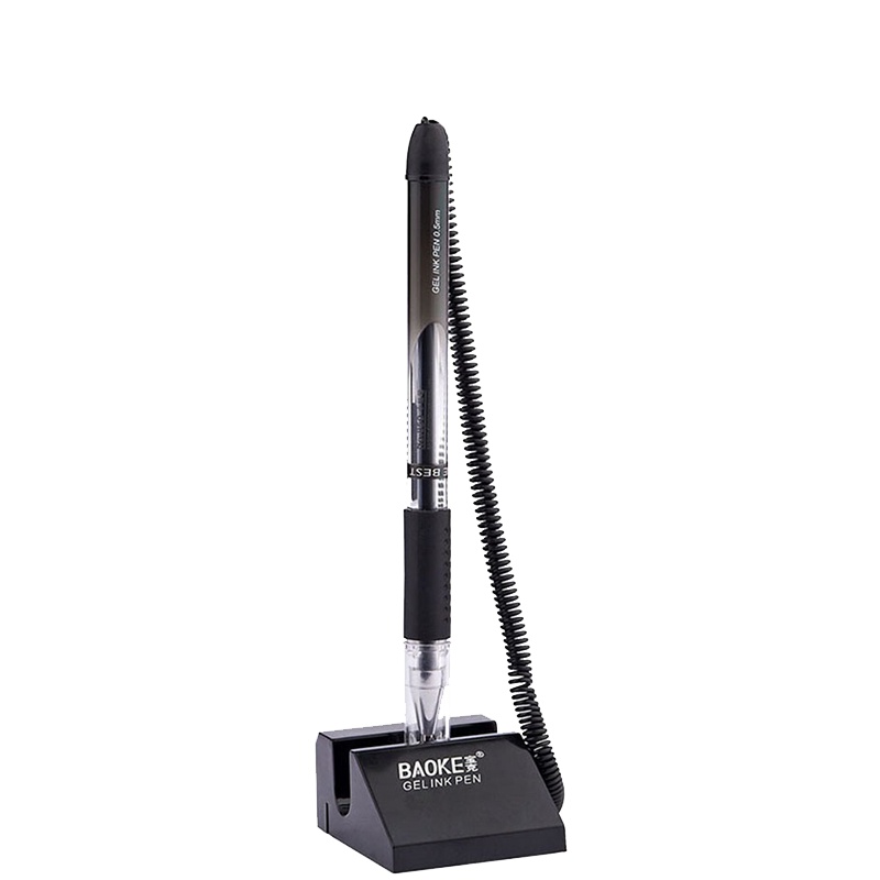 宝克(BAOKE)1NO850 0.5mm黑色双珠中性笔办公台笔 防漏墨 1支装