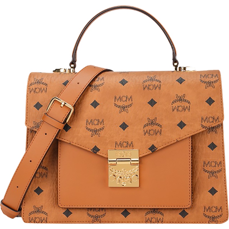 MCM 女士 涂层帆布配皮手提单肩斜挎包 MWEAAPA01