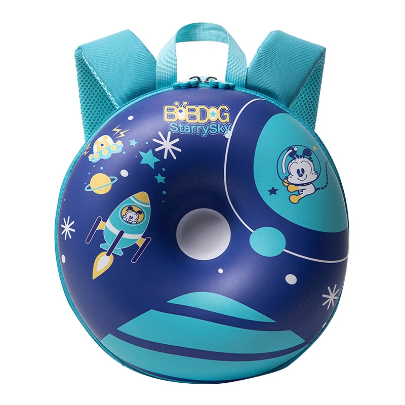 巴布豆BOBDOG儿童书包幼儿园宝宝3-5岁可爱甜甜圈双肩包男孩彩虹书包