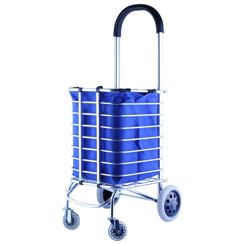 新越昌晖折叠购物车手拉车 超市爬楼买菜车小拖车 铝合金小推车拉货车拉杆车 承重约100斤F2018-8