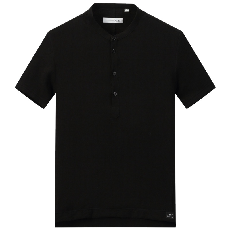 阿仕顿男装夏季韩版纯色立领短袖T恤时尚潮休闲Polo衫AG20344