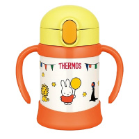 [ 米菲和他的朋友们]膳魔师(THERMOS) 儿童吸管杯真空304不锈钢保温杯FHV250B-LY 250ML 米菲兔